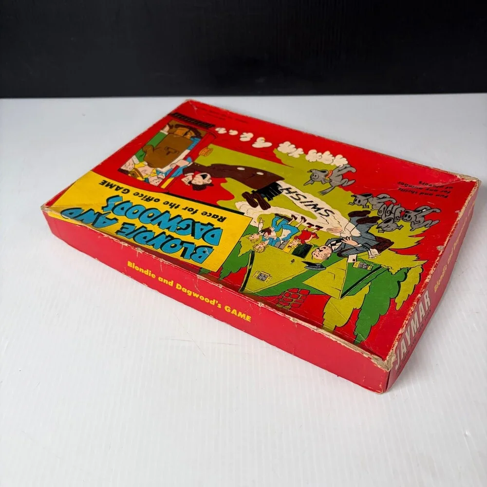 Blondie and Dagwood's Race for the Office Game 1950 Board Game Cardboard Spinner